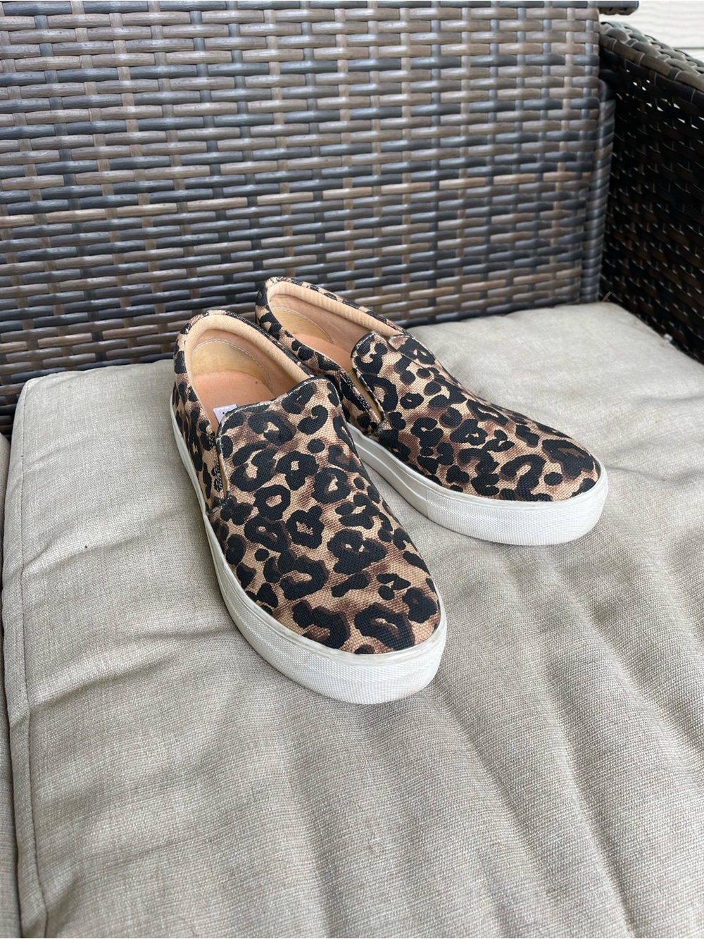 Steve Madden Leopard Slip-On Shoes - Brown Black, Animal Print - Picture 4 of 5